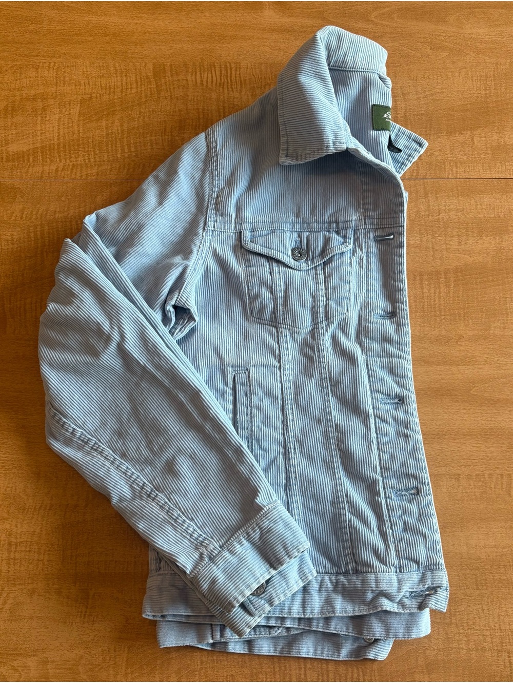 Vintage Eddie Bauer Light Blue Corduroy 100% Cotton Jacket